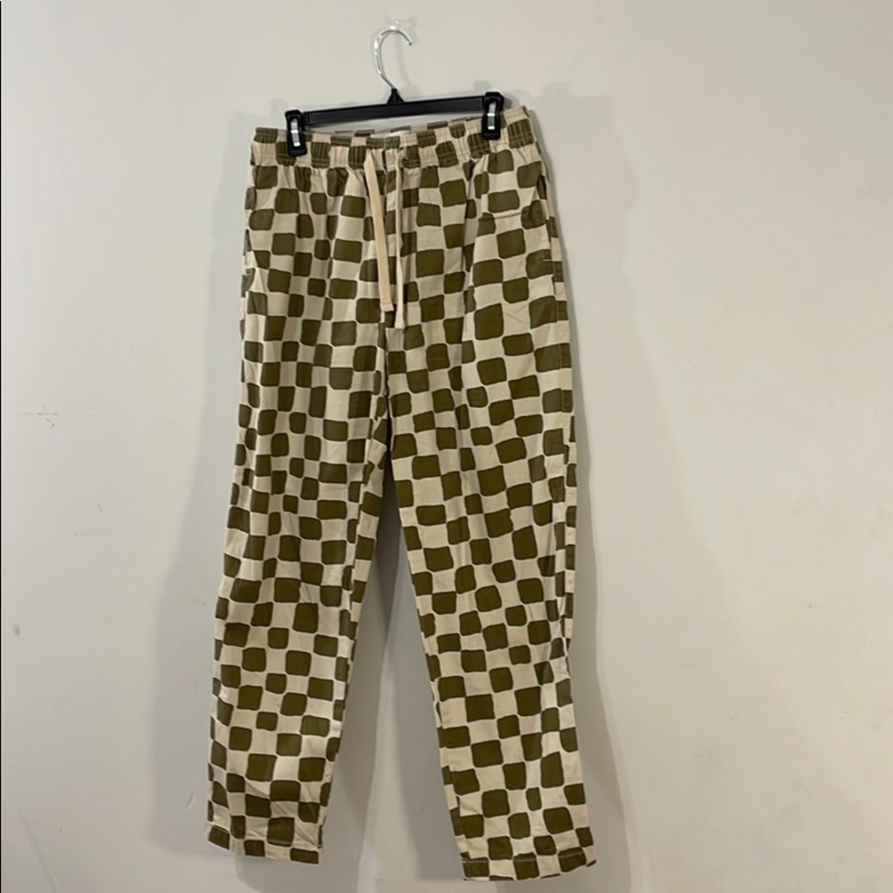 Urban Outfitters Green Checkered Canvas Pants